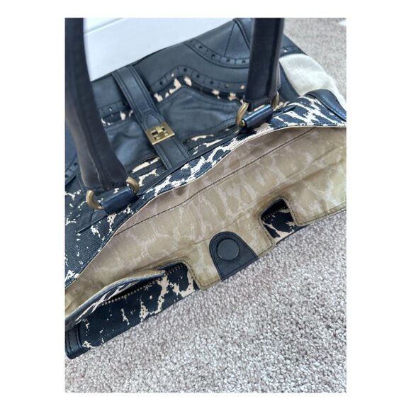 Sam Edelman Leopard Print Leather Satchel Tote Bag - Picture 7 of 12
